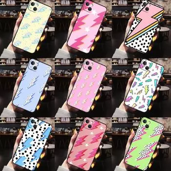 Lightning Polka Dots Star Cute Back Cover For iPhone 12 Pro Max 11 13 Mini X XR XS Max SE 2020 6S 7 8 Plus Phone Case iphone 5 5S