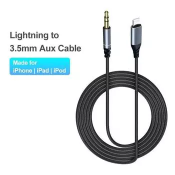 Lightning to 3.5mm Jack AUX Cable 8Pin to AUX 3.5mm Headphones Adapter Audio Cable Connector Splitter For iPhone Car Speaker 1.2m