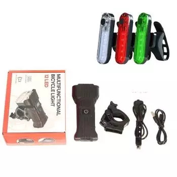 Lights Mountain Bike Usb Rechargeable Bicycle Torch Front Rear Lamp Set Led