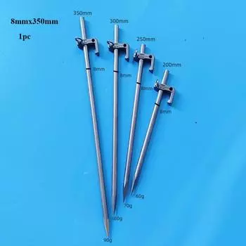 Lightweight 360° Rotatable Pegs TC4 Tent Titanium Nails Camping Hiking Accessories 8x350mm