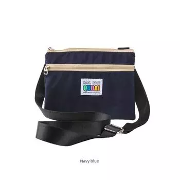 Lightweight and Compact Horizontal Zipper Minimalist All-Match Mobile Phone Bag Navy blue