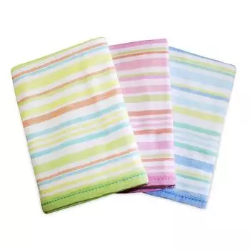 Lightweight and cotton bath towel set with gauze on the front and pile on the striped pattern x 120 quick-drying, 100% back, (60 cm)