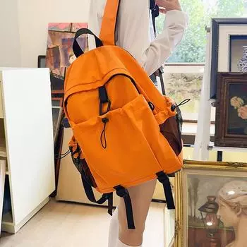 Lightweight And Simple Tooling Wind Backpack Multi-Pocket Neutral Wind Men S And Women S Backpack Texture Commuter Travel Bag серый