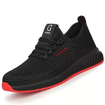 Lightweight Breathable Safety Shoes Indestructible Steel Toe Work Shoes For Men Abrasion Resistant Outdoor Security Sneakers 36