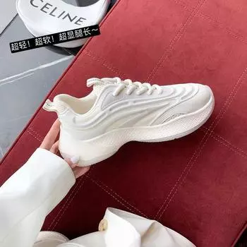 Lightweight dad shoes 2025 spring and autumn new shoes women s ins trendy versatile niche autumn casual sports little white shoes 35