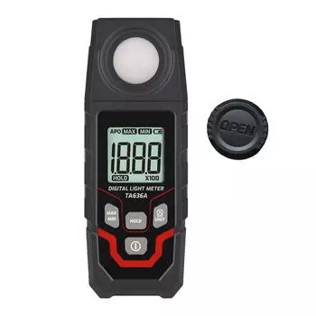 Lightweight Digital Luxmeter for Accurate Light Measurement Data Recording with LCD Display and Multiple Units Selection
