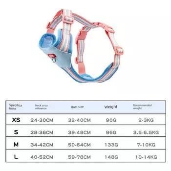 Lightweight Dopamine Puppy Chest Back Dog Chest Strap Cloud Sense Breathable West Highland out Traction Pet Supplies XS Haiyan Guava
