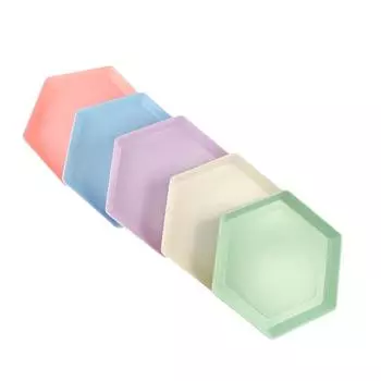 Lightweight Hexagonal Spit Bone Plate Unbreakable Fruit Plate Dinnerware Snack Plate Party бежевый