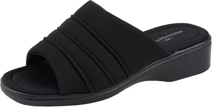 Lightweight Large [Asuka Shoji] Sandals, Women s Open, Fluffy, Soles, Women s, Black,