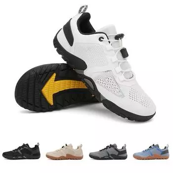 Lightweight Men Aqua Shoes Breathable Men s Hiking Shoes Rubber Sole Male Walking Shoes Outdoor Elastic Band Sneakers Anti-slip 39 коричневый