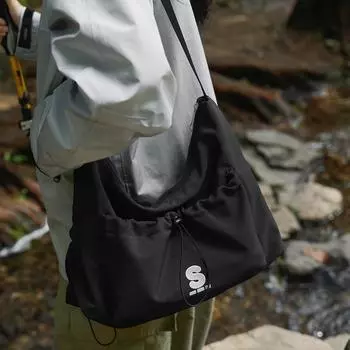 Lightweight Men Nylon Bag Women s Large Capacity Shoulder Bag Commuter Crossbody Bag зелёный