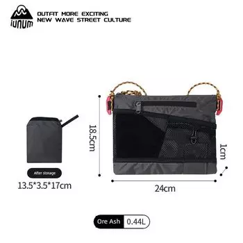Lightweight Mountain Crossbody Bag Hiking Climbing Outdoor Small Bag Blazer Waterproof Lightweight Mobile Phone Bag Ore Ash [multi-bin compartment] + [SBS Zipper]]