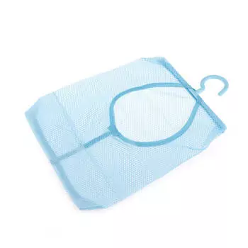 Легкая многоцелевая двухслойная сетчатая сумка с нижним креплением для хранения одежды синий