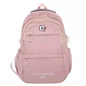 Lightweight Nylon Letter Backpack With Zipper Closure For Teens Adults And