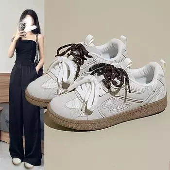 Легкая верхняя одежда немецкие кроссовки женские осенние трендовые дышащие сетчатые туфли универсальная повседневная обувь 36 серебряный серый