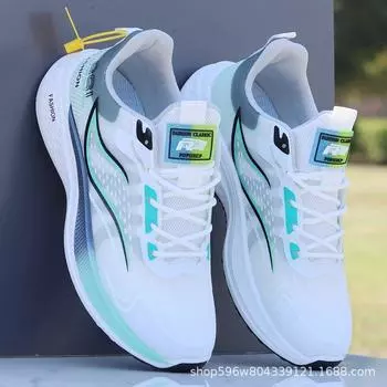 Lightweight running shoes men s summer comfortable breathable running shoes shock-absorbing non-slip sports shoes youth versatile trend men s shoes 38