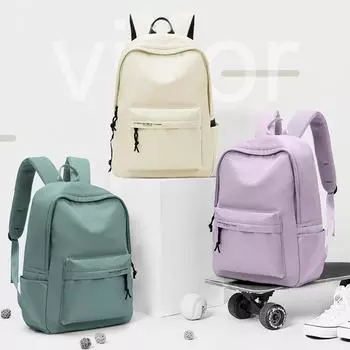 Lightweight School Bag College 15.6 Inch Laptop Backpack for Men Women Casual Travel Bag High School Middle Bookbag чёрный