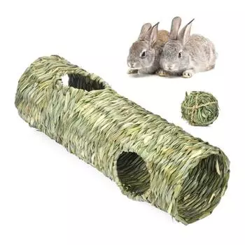 Lightweight Straw Weaving Small Pet House Natural Grass House for Rabbit Sleep Dropshipping