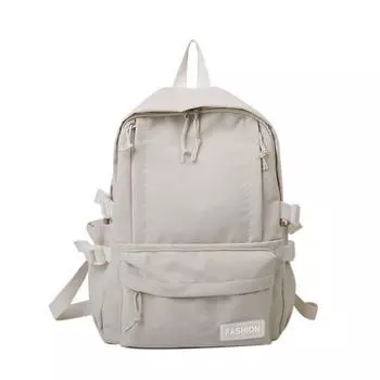 Lightweight Student Backpack Multi Pockets Solid Color Backpack Cute School Bag Travel