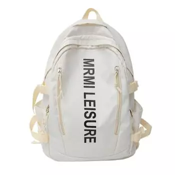 Lightweight Student Letter Backpack Large Capacity School Bag For Daily Use