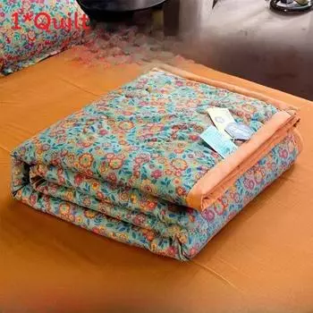 Lightweight Summer Airy Flower Printing Duvet With Quilting For Bedroom Student Flower Pattern,145*200cm