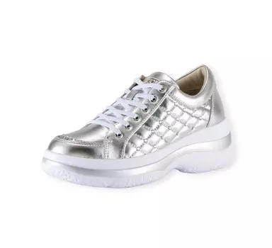 Lightweight Thick Sole Quilted FJ107 SILVER cm 3E [Fit Joy] Sneakers, Sneakers, Women s 24.0 серебряный
