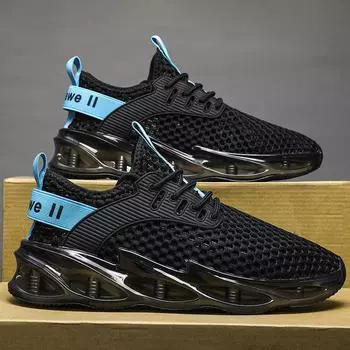 Lightweight thick-soled wear-resistant casual shoes 2025 summer new mesh breathable sports shoes versatile trend running shoes men 39