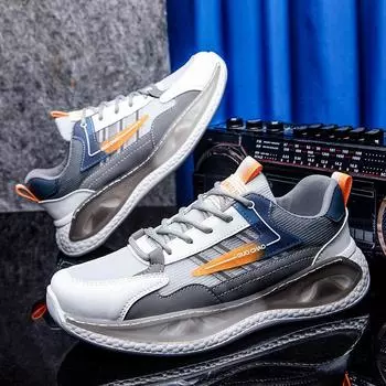 Lightweight thick-soled wear-resistant casual shoes 2025 summer new low-top breathable sports shoes versatile trend running shoes men 39