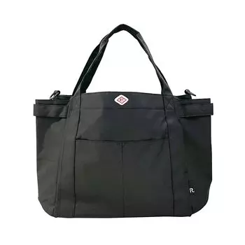 lightweight tote bag SN medium pockets 3157 Black 2 [Rootote] Water-repellent