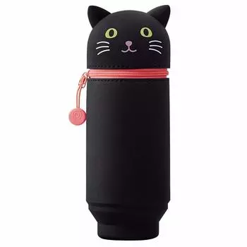 Lihit Lab Stand Pen Case BIG Puni Lab Kuroneko A7714-3