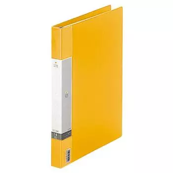 Lihitlove File Clear Book Replaceable A4 30 Holes 15 Pockets Yellow G3801-5
