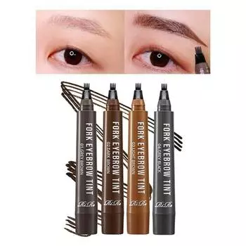 Liir Fork Eyebrow Tint, стойкий 8-дневный татуаж бровей с 4 кончиками, select/Fork_Gray Black, 1 шт.