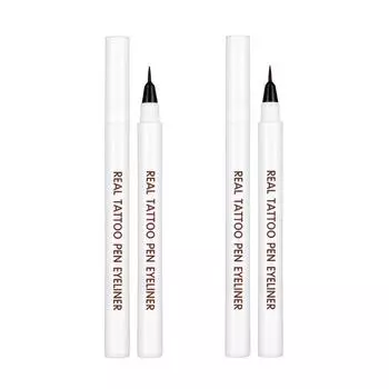 Liir Real Tattoo Pen Eyeliner 0,8 мл, 02 Deep Brown, 2 шт.