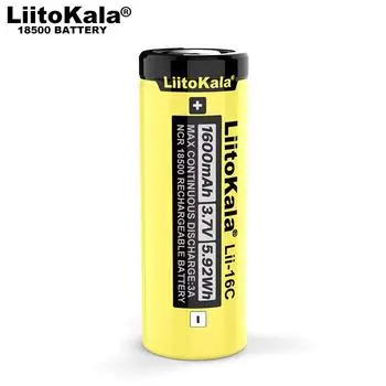 LiitoKala Lii-16C 18500 1600mAh 3.7V аккумуляторная батарея Recarregavel литий-ионная батарея для светодиодного фонарика 1PCS