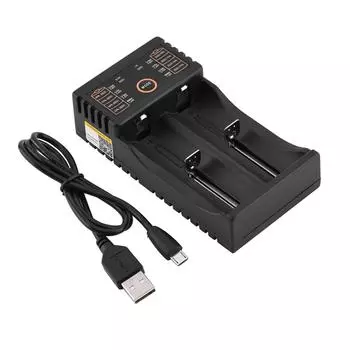 Liitokala Lii-202 USB-зарядное устройство для аккумуляторов 18650 18490 18350 17670 17500 16340(RCR123)
