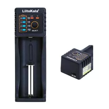 Liitokala однослотовый 1,2 В NiMH 3,7 В 3,8 В Liion 3,2 В LiFe Зарядное устройство 18650 26650 aa aaa lii-100B Charger