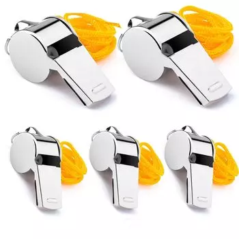 LIKENNY Emergency For Disaster Ultra Comes with Pack of 5 Whistle, Whistle, Coach, Lifeguard, Children, Teachers, Prevention, Relief, Outdoor, School,