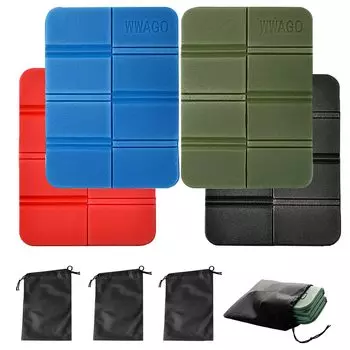 LIKENNY Folding Set of Seat Sauna 8 Moisture Easy to Storage Bag Watching Mat, 4, Cushion, Mat, folds, 30g, Lightweight, Compact, Proof, Insulated,