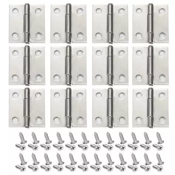 LIKENNY Мини-шарнир из нержавеющей стали Плоский шарнир Дверная фурнитура Фурнитура Петля Ремонт мебели для шкафа Фурнитура для шкатулок для драгоценностей Детали петель для деревянных ящиков