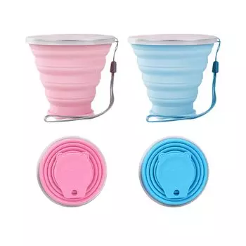 LIKENNY складная походная кружка с крючком для хранения на открытом воздухе, 270 мл, прочная, портативная, легкая, с крышкой, для путешествий,