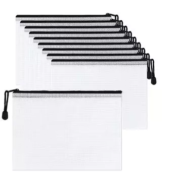 LIKENNY сумка для файлов на молнии чехол для файлов чековый файл канцелярские принадлежности A5 сетчатый органайзер для документов ПВХ водонепроницаемая косметичка для хранения 10 шт.