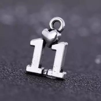 Likgreat 10 11 12 13 Подвеска в виде сердца для изготовления ювелирных изделий, серебряный кулон, подходит для ожерелья на день рождения, дату, день памяти, подарки