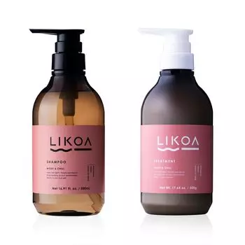 LIKOA Набор шампуней для лечения, увлажняющий и охлаждающий, 500 мл, 500 г. Веганский халяльный уход за волосами, уход за поврежденными волосами, увлажнение волос