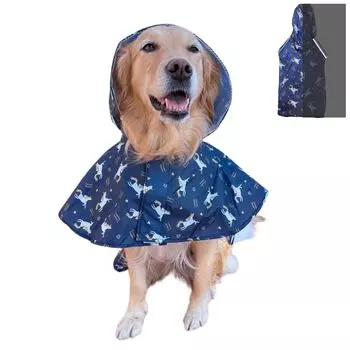 LIKOKLIN Dog Dog Rain Includes Reflective Dog Clothes for Easy to Put On and Take Dog Pet Rain Medium Size Large Easy to Put on and Take Dog Pet Rain