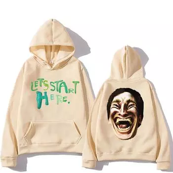 Lil Yachty & Ian Hooded Hate Me Hip Hop Удобная толстовка с капюшоном Модная флисовая одежда Sudaderas Повседневная мягкая толстовка с капюшоном XS хаки