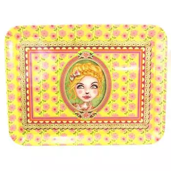 Lili Petrol [M3371] - Поднос маленький Lili Petrol желтый (Chlo) - 24x18 см