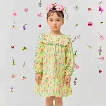 Lilipuri Sweet Хлопковое Платье Желтый yellow/110