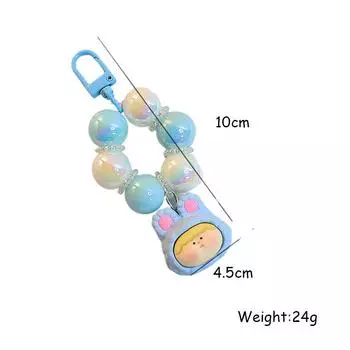 Lilith Mini Figure Beaded Keychain Cute Rabbit Princess Style Key Chain Accessories Bag Pendant зелёный