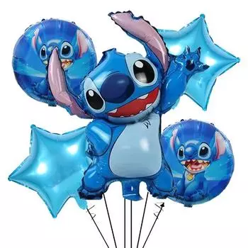 Лило Стич И Тематическое Украшение для Дня Рождения Набор Воздушных Шаров Реквизит Подарок Детям Light Blue