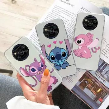 Lilo Stitch Transparent Phone Case For POCO X3 Pro PocoX3 NFC Back Cover TPU Soft Cute Cartoon Capa Funda For Poco X3 X 3 Pro